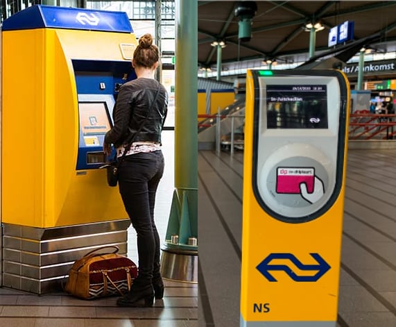 ticket machine and checkin pylon